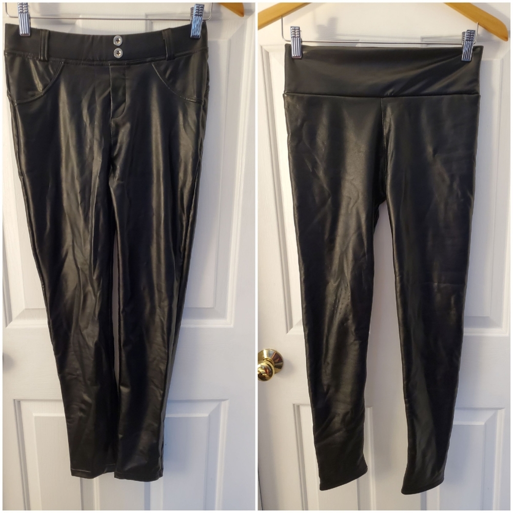 2 Faux Leather Pants